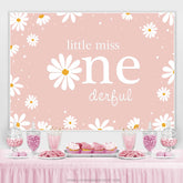 Wenig Vermissen Einfach Gänseblümchen Glücklich 1 Geburtstag Hintergrund